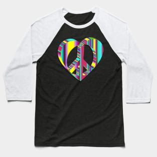 Electric Love Psychedelic Heart Baseball T-Shirt